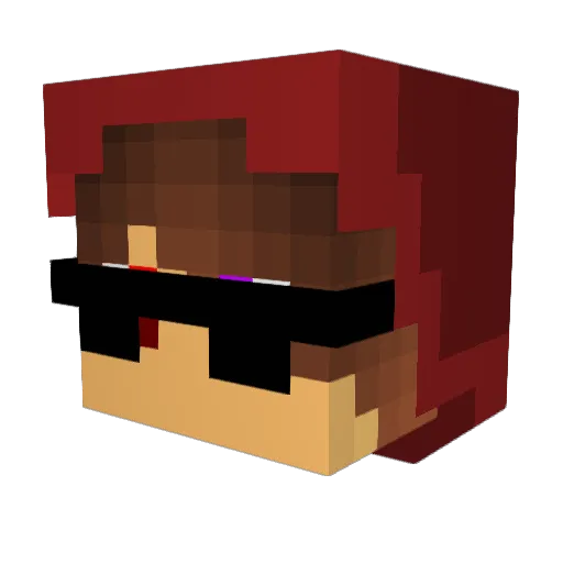 Botinator Minecraft avatar head, 3D render