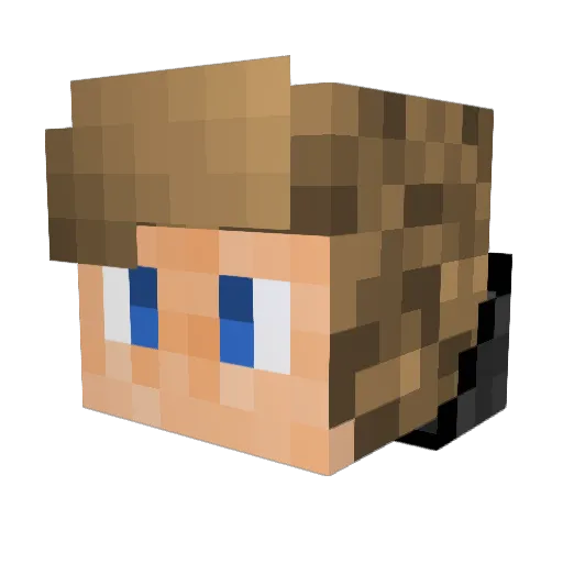 Botisar Minecraft avatar head, 3D render