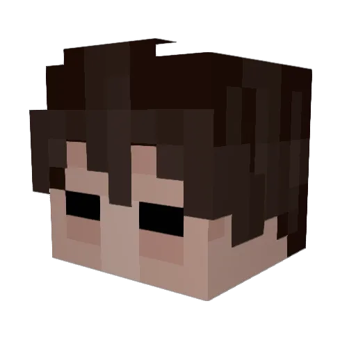 Botish Minecraft avatar head, 3D render