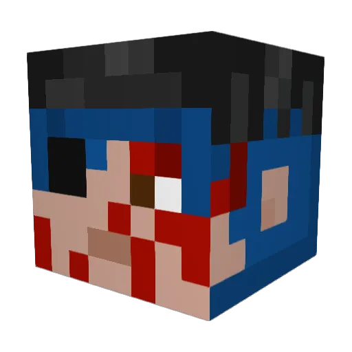 Botman25 Minecraft avatar head, 3D render