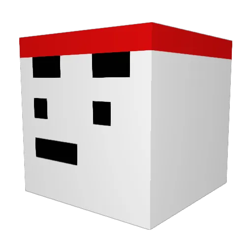 Botman3 Minecraft avatar head, 3D render