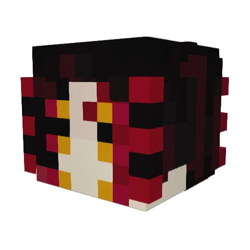 BotoTekeshi Minecraft avatar head, 3D render