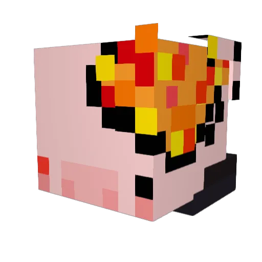 Botracio Minecraft avatar head, 3D render