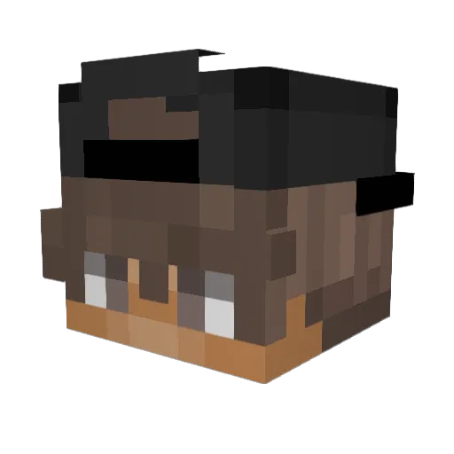 Botte123 Minecraft avatar head, 3D render
