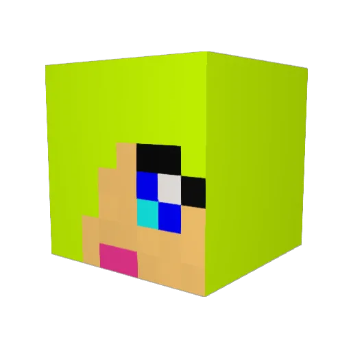 Botters93 Minecraft avatar head, 3D render