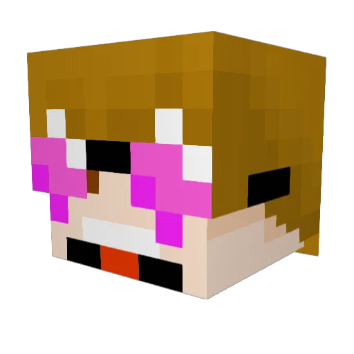 Bottiglia04 Minecraft avatar head, 3D render