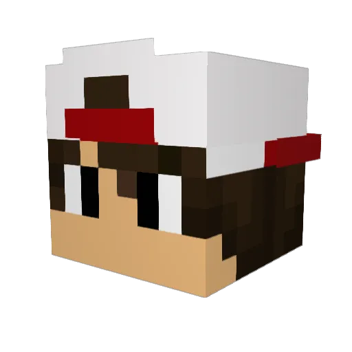 Bottinho7 Minecraft avatar head, 3D render
