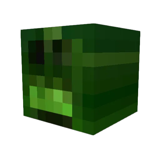 BottleOfPee Minecraft avatar head, 3D render