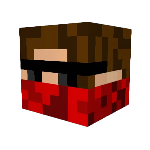 BottledWater759 Minecraft avatar head, 3D render