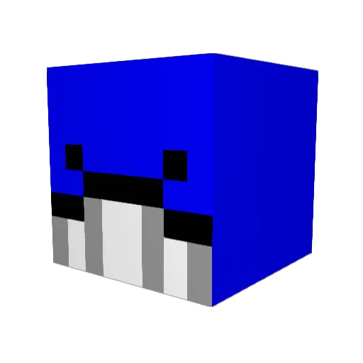 BottlenoseWhale Minecraft avatar head, 3D render