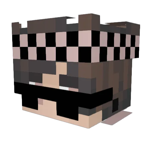 Bottomboyalex Minecraft avatar head, 3D render