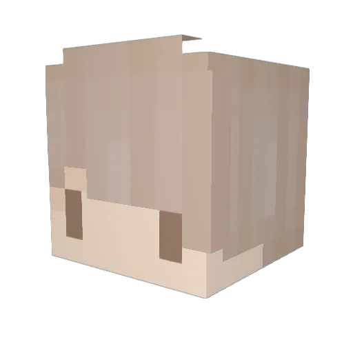 Botu3 Minecraft avatar head, 3D render