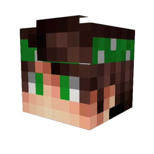 BotyLeNullos Minecraft avatar head, 3D render