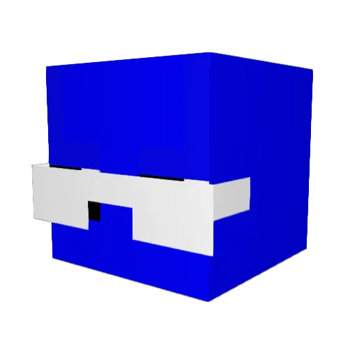 Botztic Minecraft avatar head, 3D render