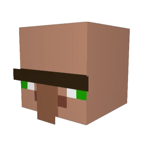 BouFNews Minecraft avatar head, 3D render