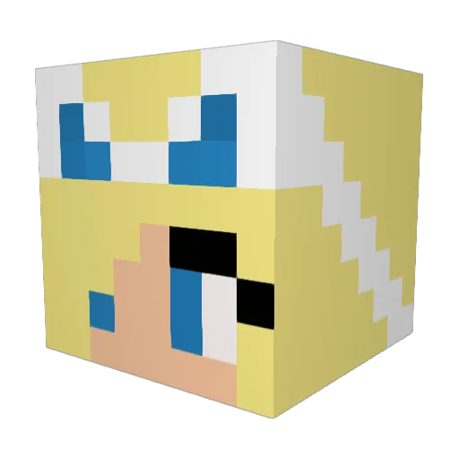 Boubou51800 Minecraft avatar head, 3D render