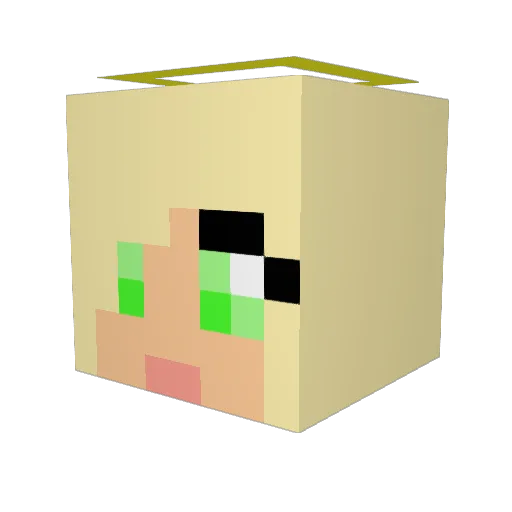 Bouboule28 Minecraft avatar head, 3D render