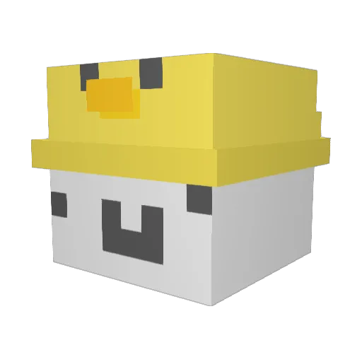 BouchraVEVO Minecraft avatar head, 3D render