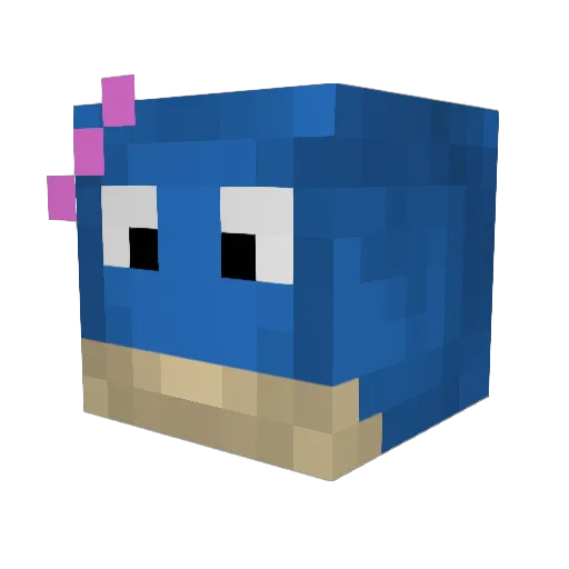 Boudidat Minecraft avatar head, 3D render