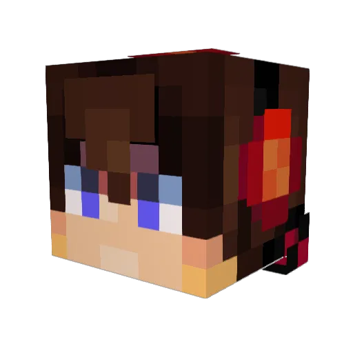 BougBa Minecraft avatar head, 3D render