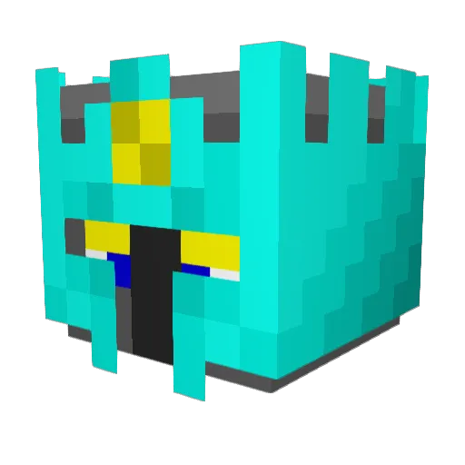Bougiee Minecraft avatar head, 3D render