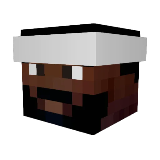 Bougiee_ Minecraft avatar head, 3D render