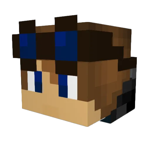 Bouhmugs Minecraft avatar head, 3D render