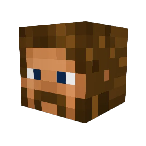 Bouif Minecraft avatar head, 3D render
