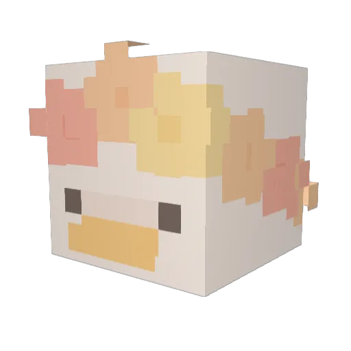 BoukieBear Minecraft avatar head, 3D render