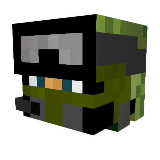 Boulaid Minecraft avatar head, 3D render
