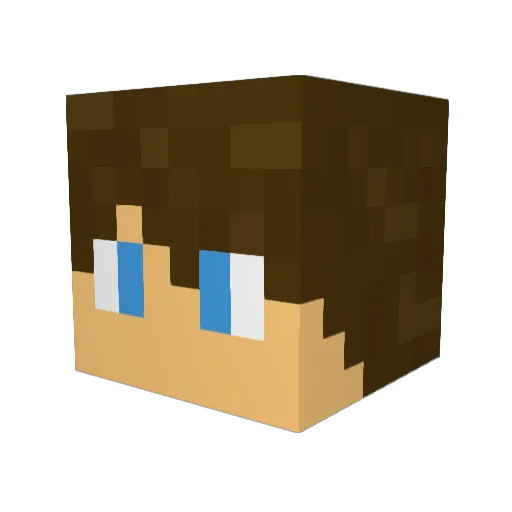 Boulder36 Minecraft avatar head, 3D render