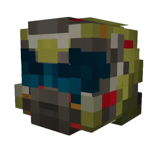 BoulderMC Minecraft avatar head, 3D render