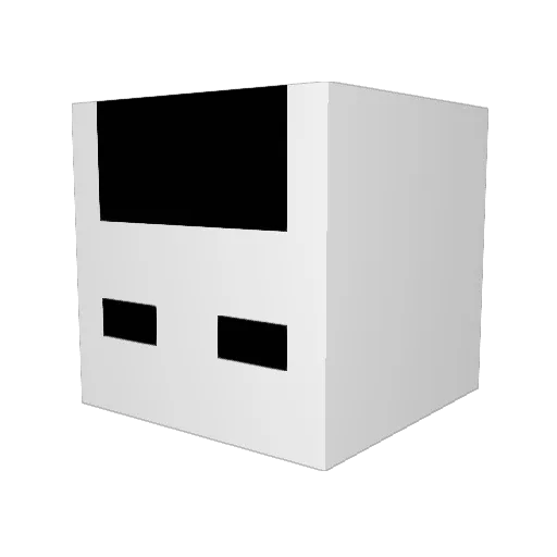 Boulettederiz Minecraft avatar head, 3D render