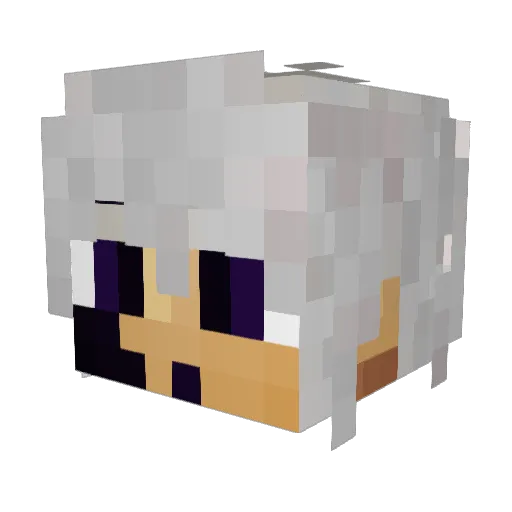 Boulouu Minecraft avatar head, 3D render