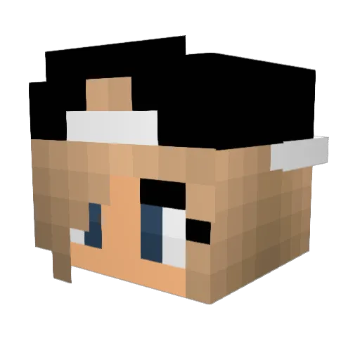 Bouma71 Minecraft avatar head, 3D render