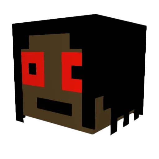 Boumso Minecraft avatar head, 3D render