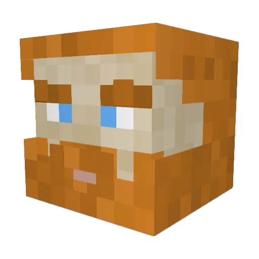 BouncyBiscuits Minecraft avatar head, 3D render