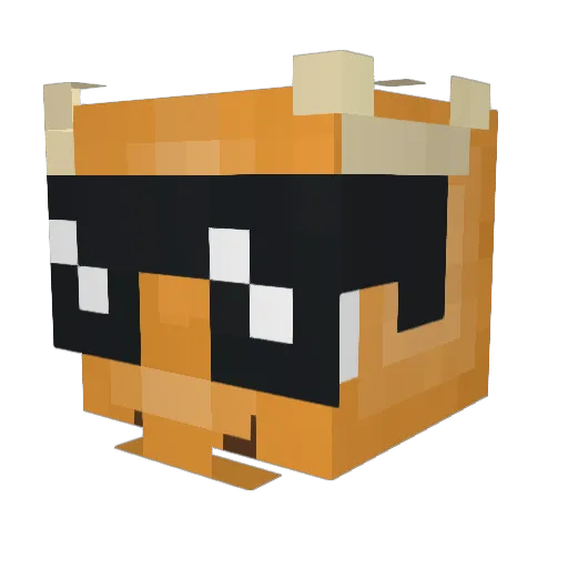 Bouncyboyben Minecraft avatar head, 3D render