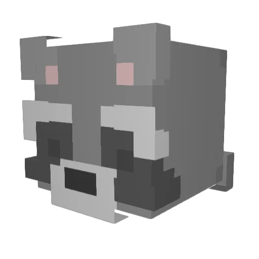 Bountii_ Minecraft avatar head, 3D render