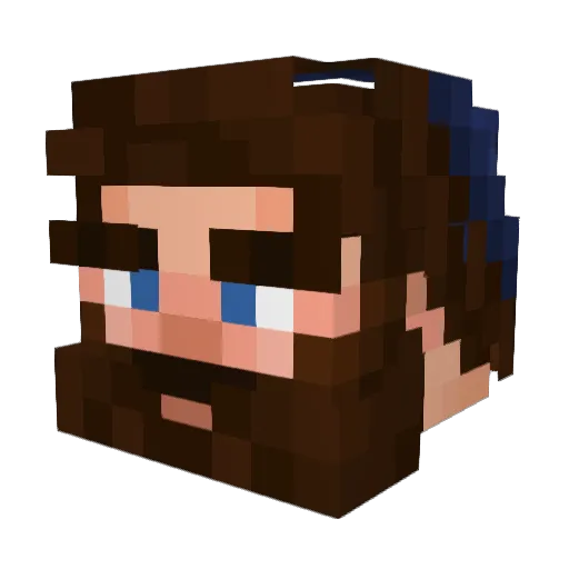 Bounty307 Minecraft avatar head, 3D render