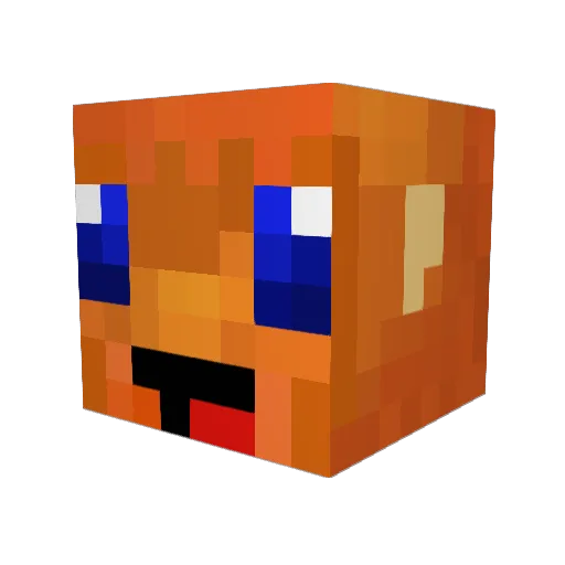BountyBob70 Minecraft avatar head, 3D render