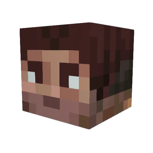 Bountydude Minecraft avatar head, 3D render