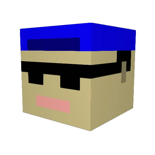 BounyFPS Minecraft avatar head, 3D render