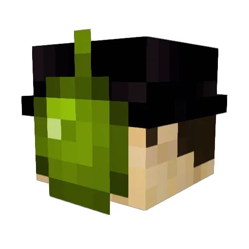 BourbonAzul Minecraft avatar head, 3D render