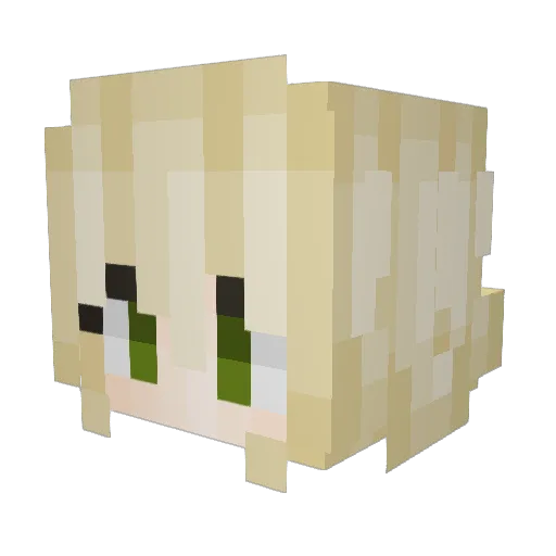 BourbonSherry Minecraft avatar head, 3D render