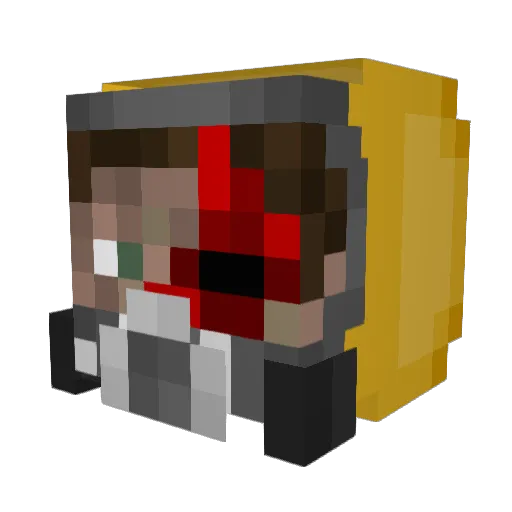 Bourdex Minecraft avatar head, 3D render