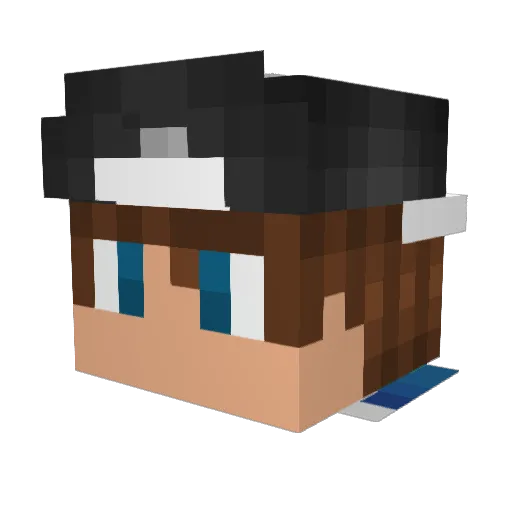 Bourgy27 Minecraft avatar head, 3D render