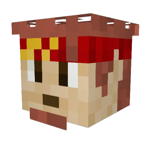 Bourrock Minecraft avatar head, 3D render