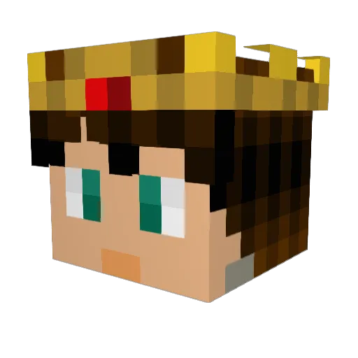 Boursatche Minecraft avatar head, 3D render