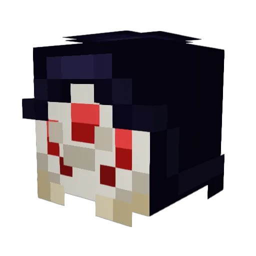 Bouschka0 Minecraft avatar head, 3D render
